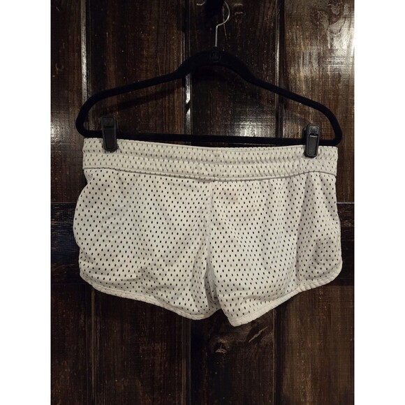 VTG Y2k Nike Women grey / white Polyester Athletic low rise Shorts Size L - Picture 7 of 8